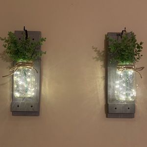 String Light Mason Jar Sconces Wall Decor